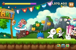 画像集#004のサムネイル/ランニングアクションゲーム「LINE Party Run」がスマホ向けに配信開始