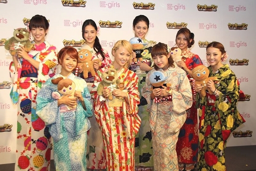 画像集#001のサムネイル/E-girlsのメンバー8名が浴衣姿で「LINE クッキーラン」をプレイ。「『LINE クッキーラン』E-girls参戦記念イベント」の模様をレポート