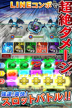 画像ギャラリー No.005のサムネイル画像 / iOS向けRPG「スロット＆デビルズ」の配信が本日スタート。スロットマシンで絵柄を揃えて強力なラインコンボを決めよう