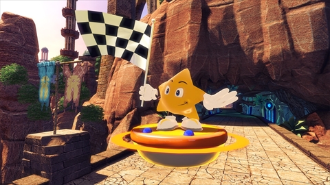 画像集#024のサムネイル/「ソニック&オールスターレーシング TRANSFORMED」,ホーネット号やF-14,ドリキャスコントローラに変形する「AGES」や,「バーニングレンジャー」モチーフのコースなどを紹介