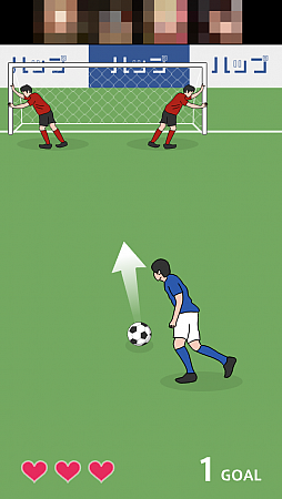画像集#004のサムネイル/頭を使ってゴールを決めろ! スマートフォン向けスワイプゲーム「こんなフリーキックはイヤだ」を紹介する「(ほぼ)日刊スマホゲーム通信」第483回