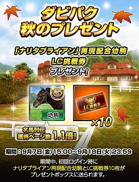 画像ギャラリー No.003のサムネイル画像 / 「ダービーインパクト」,秋のレジェンドキャンペーンが開催に