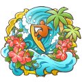 画像ギャラリー No.009のサムネイル画像 / 「楽園生活 ひつじ村」,レイドボスイベント「波乗りらくえんサマー!」開催