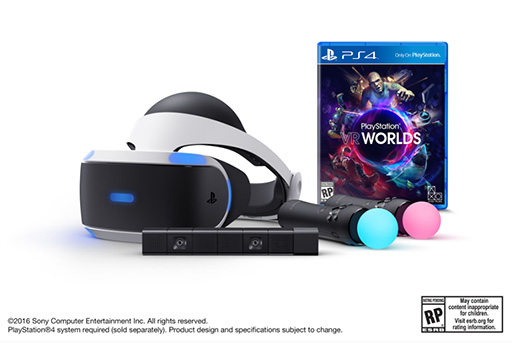 PSVRにカメラとPS Moveが付属するバンドルパック「PlayStation VR Launch Bundle」のプレオーダーが，北米で3月22日に開始