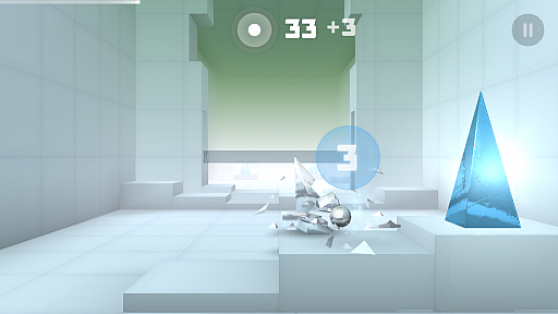 画像集#002のサムネイル/ガラスを破壊しまくりながら進め! スマートフォン向けランニングアクション「Smash Hit」を紹介する「(ほぼ)日刊スマホゲーム通信」第499回