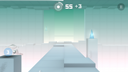 画像集#005のサムネイル/ガラスを破壊しまくりながら進め! スマートフォン向けランニングアクション「Smash Hit」を紹介する「(ほぼ)日刊スマホゲーム通信」第499回