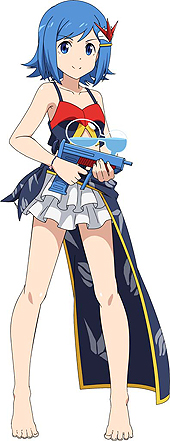 画像ギャラリー No.002のサムネイル画像 / 「ロボットガールズZ ONLINE」，水着に着替えたゴーバリさんとガラダが本日参戦