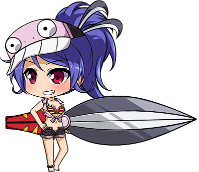 画像ギャラリー No.005のサムネイル画像 / 「ロボットガールズZ ONLINE」，水着に着替えたゴーバリさんとガラダが本日参戦