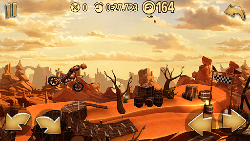 画像ギャラリー No.002のサムネイル画像 / iOS向けのレースアクション「トライアルズ ゴー」のインプレッション。いつでもどこでも,手軽にレースに挑戦だ