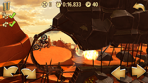 画像ギャラリー No.003のサムネイル画像 / iOS向けのレースアクション「トライアルズ ゴー」のインプレッション。いつでもどこでも,手軽にレースに挑戦だ