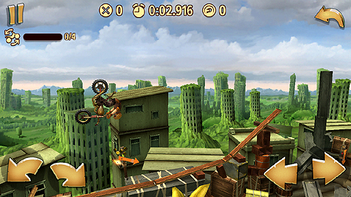 画像ギャラリー No.005のサムネイル画像 / iOS向けのレースアクション「トライアルズ ゴー」のインプレッション。いつでもどこでも,手軽にレースに挑戦だ