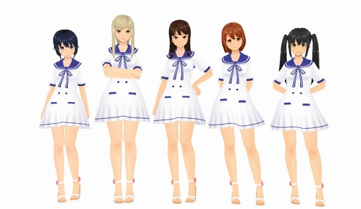 画像ギャラリー No.008のサムネイル画像 / 「スクールガールストライカーズ2」,新コスチューム“マリンワンピ”が登場
