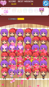 画像集#005のサムネイル/女の子を並ばして消していくパズル「もえポン」のiOS版が配信中