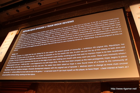 画像集#015のサムネイル/「Republique」の日本人UIデザイナーはUnity Game Jamがきっかけでスカウト。“デバッグ実績”や“架空レビュー”などユニークな開発体制も語られた「Unite Japan 2014」のセッションをレポート