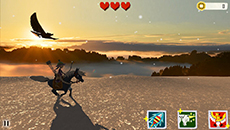 画像ギャラリー No.005のサムネイル画像 / 流鏑馬がモチーフの横スクロールアクション「SAMURAI SANTARO - 暗黒の陰陽師」が登場。広告が表示される無料版も用意