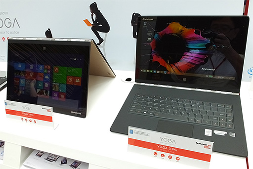画像集#016のサムネイル/折りたたみ式スタンド付きタブレット「YOGA Tablet 2」発表。ほぼ同一スペックでWindows 8.1モデルとAndroid 4.4モデルを用意