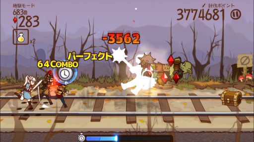 画像集#005のサムネイル/「FantasyxRunners2」制限時間ありの「地獄モード」を実装。新キャラを追加