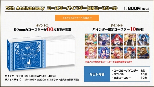 画像ギャラリー No.001のサムネイル画像 / 「白猫プロジェクト」5周年を記念したコラボカフェが8月23日より期間限定オープン