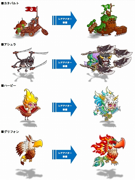 城とドラゴン ハーピーやアシュラの レアアバター が新たに追加 城とドラゴン ハーピーやアシュラの レアアバター が新たに追加