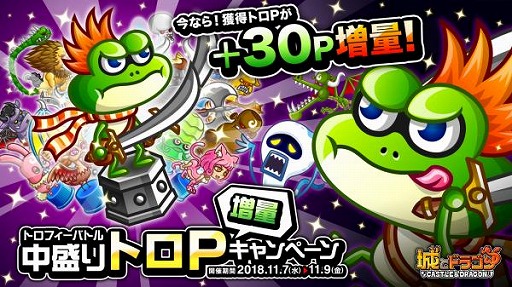 画像ギャラリー No.001のサムネイル画像 / 「城とドラゴン」，「トロフィーバトル 中盛りトロP増量キャンペーン」を開催