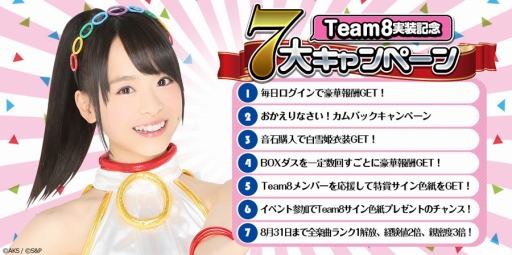 画像ギャラリー No.002のサムネイル画像 / 「AKB48グループ ついに公式音ゲーでました。」にTeam8が登場