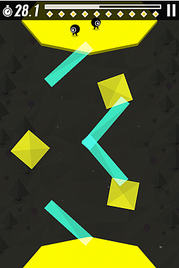 画像ギャラリー No.007のサムネイル画像 / 可愛いチビキャラを対岸に導こう。iOS向けアクションゲーム「マルクロの移動」を紹介する「（ほぼ）日刊スマホゲーム通信」第556回