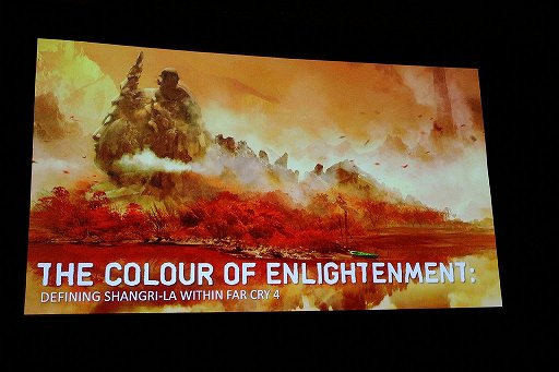 画像集 No.001のサムネイル画像 / ［GDC 2015］「Far Cry 4」の色使いをアートディレクターが解説。シャングリラの赤い草やミンの兵士の青い制服は，こうして決められた