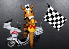 画像ギャラリー No.002のサムネイル画像 / 「ヤンキー魂」と「ソリティ馬」が相互コラボ。ウマが単車でやって来る