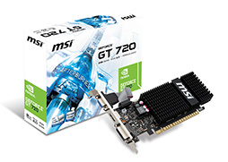 画像集#002のサムネイル/MSI,ファンレス仕様でLow Profile対応のGT 720搭載カード2製品を発売