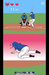 画像集#005のサムネイル/投手と打者の一騎打ち。スマホ向け野球(?)ゲーム「東京デッドボール」を紹介する「(ほぼ)日刊スマホゲーム通信」第557回