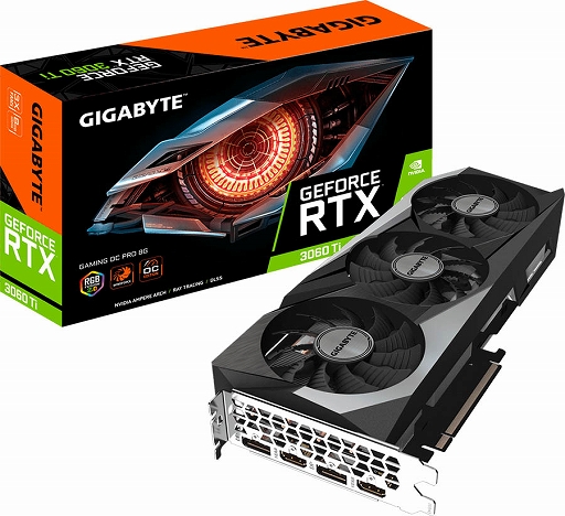 ���������꡼ No.002�Υ���ͥ������ / GIGABYTE��RTX 3060 Ti�����ɤ����4����ȯ�䡣Ĺ����242mm��û��ʥ����ɤ�