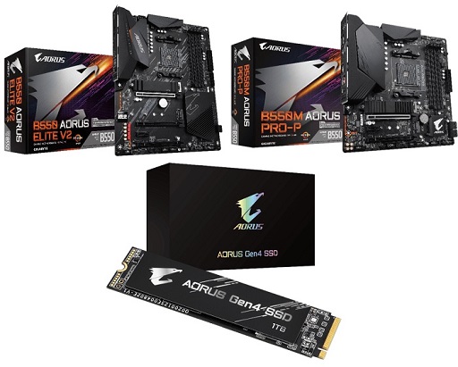 画像ギャラリー No.001のサムネイル画像 / GIGABYTE,B550搭載ゲーマー向けマザーとPCIe 4.0対応M.2 SSD新モデルを発売