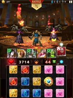 画像集#010のサムネイル/ゲームロフトの新作パズルRPG「ダンジョン・ジェム」。戦略/戦術性を高めたバトルのプレイフィールをレポート