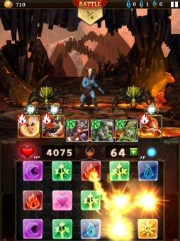 画像集#012のサムネイル/ゲームロフトの新作パズルRPG「ダンジョン・ジェム」。戦略/戦術性を高めたバトルのプレイフィールをレポート