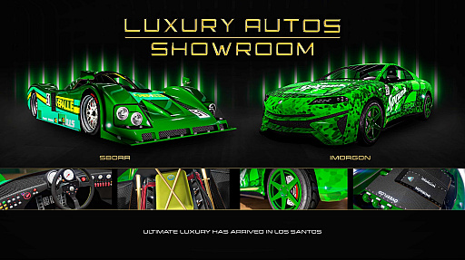 画像ギャラリー No.005のサムネイル画像 / 「GTAオンライン」,新たなマッスルカーとして“デクラス ヴィゲーロ ZX”が仲間入り。スプランクとeコーラの対決では,緑色の特大サングラス登場