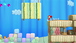 画像ギャラリー No.009のサムネイル画像 / 毛糸を集めて仲間を救うWii U「ヨッシー ウールワールド」は,“ヨッシーゲーム”初の2人同時プレイに対応