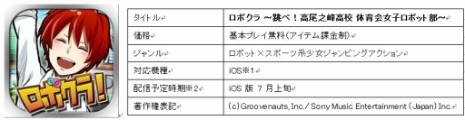 画像集#004のサムネイル/iOS向けアクション「ロボクラ〜跳べ!高尾之峰高校体育会女子ロボット部〜」,事前登録で高性能ロボがもらえる