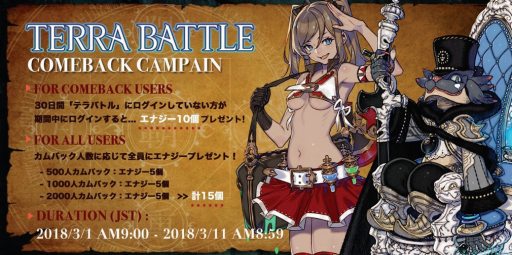 画像ギャラリー No.005のサムネイル画像 / 「TERRA BATTLE」,新再構築キャラクター第1弾が登場。カムバックキャンペーンを実施