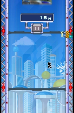 画像集#005のサムネイル/連続ジャンプでジャンパーズハイに!? スマートフォン向けジャンプクライミングゲーム「壁蹴りサスケ」を紹介する「(ほぼ)日刊スマホゲーム通信」第627回