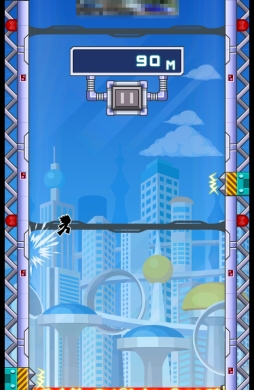 画像集#006のサムネイル/連続ジャンプでジャンパーズハイに!? スマートフォン向けジャンプクライミングゲーム「壁蹴りサスケ」を紹介する「(ほぼ)日刊スマホゲーム通信」第627回