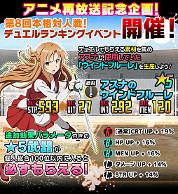 画像ギャラリー No.006のサムネイル画像 / 「SAO コード・レジスタ」踊り子衣装のヒロイン達がレアスカウトに登場