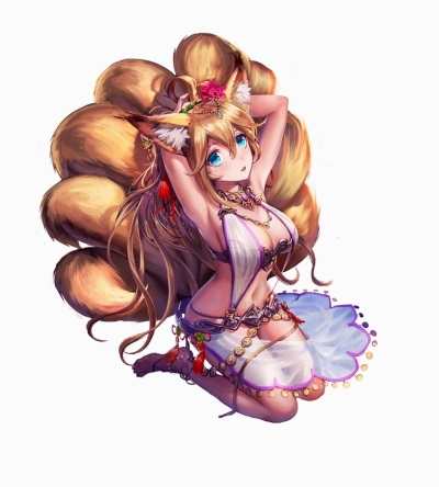 画像ギャラリー No.003のサムネイル画像 / 「妖怪百姫たん」が「ドラゴンジェネシス」とコラボ。「九尾の狐」が手に入る期間限定奇譚を開催