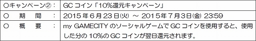 画像ギャラリー No.005のサムネイル画像 / 「my GAMECITY」,GCコインの購入がお得になるキャンペーンを実施