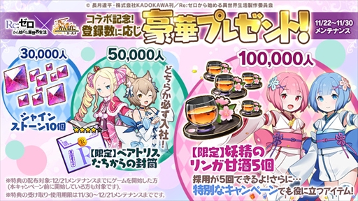 画像ギャラリー No.002のサムネイル画像 / 「かんぱに☆ガールズ」，TVアニメ「Re:ゼロから始める異世界生活」とのコラボイベントが11月30日に開催