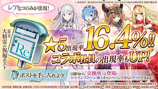 ���������꡼ No.004�Υ���ͥ������ / �֤���Ѥˡ������륺�ס���Re:�����ץ����֥��ߥꥢ�ס֥��륷��פνи�Ψ�����åס������������Ը��������������Ϥ�