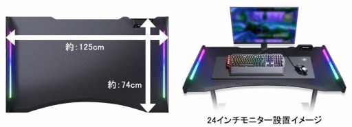 画像ギャラリー No.002のサムネイル画像 / COUGAR,横幅120cmの光るゲーマー向けデスクを国内発売
