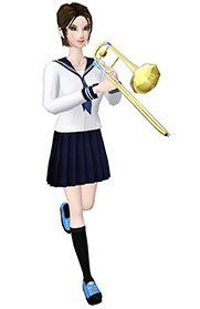 画像集#004のサムネイル/PCソフト「吹奏ガールズ2」の体験版が配信中。MIDIファイルを選択して“吹奏ガールズ”の演奏を楽しもう