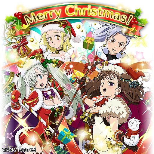 七つの大罪 ポケットの中の騎士団 クリスマスイベント キャンペーンが開催 サンタ衣装のキャラが登場