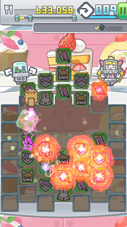 画像ギャラリー No.011のサムネイル画像 / 地球にある美味しいものを食べ尽くせ! スマホ向けパズル「宇宙海賊ポップイ〜侵略の角犬たち〜」を紹介する「(ほぼ)日刊スマホゲーム通信」第796回