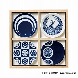 画像ギャラリー No.002のサムネイル画像 / 「刀剣乱舞」×美濃焼，三日月宗近などの紋をデザインした豆皿の予約が開始